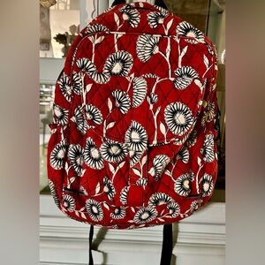 Vera Bradley Red and White Floral Backpack